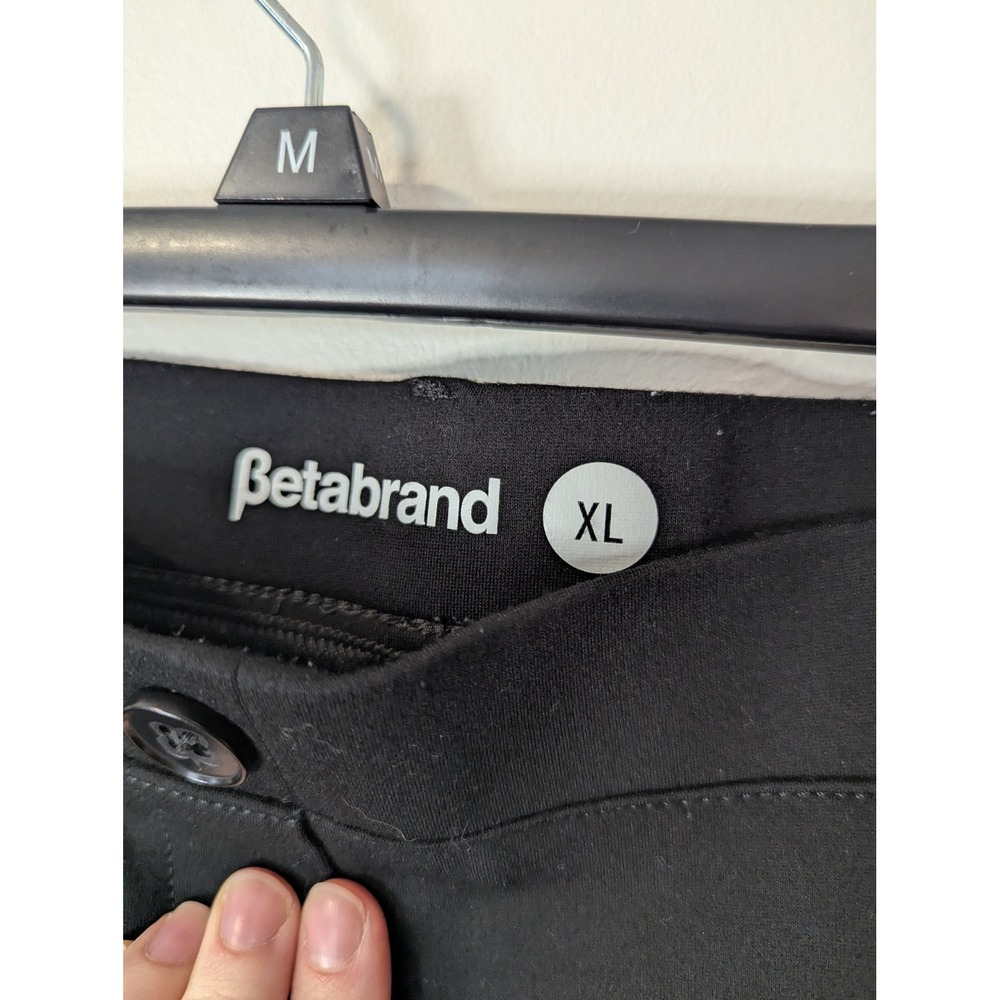 Betabrand Dress Pant Yoga Pants Black Straight Leg Stretch XL Regular Workwear - Picture 2 of 4